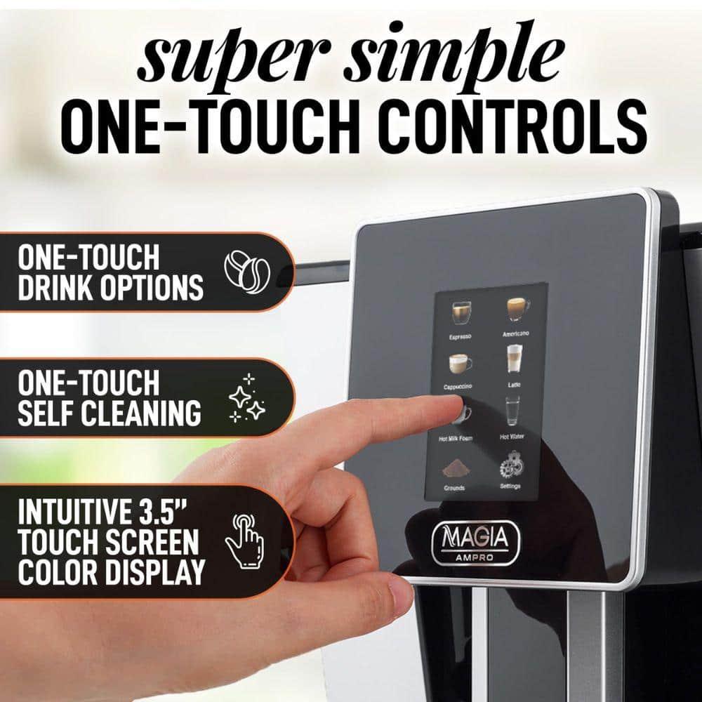 Magia AMPRO Automatic Espresso Machine with Grinder, Super Automatic Coffee Machine and Milk Frother by Zulay Kitchen