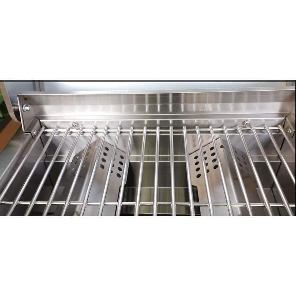 Monument Grills 13742,2-Burner Portable Stainless Steel Tabletop Propane Gas Grill with High Lid and Travel Locks, 15,000 BTU – Perfect for Family BBQs