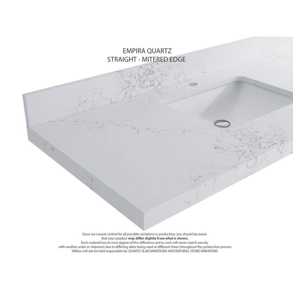 Willow Collections Aberdeen 84'' Double Bathroom Vanity with Quartz Top