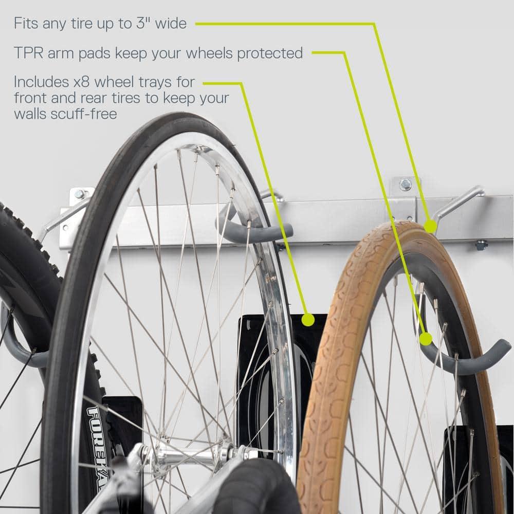 4 Bike Wall Mounted Bike Rack