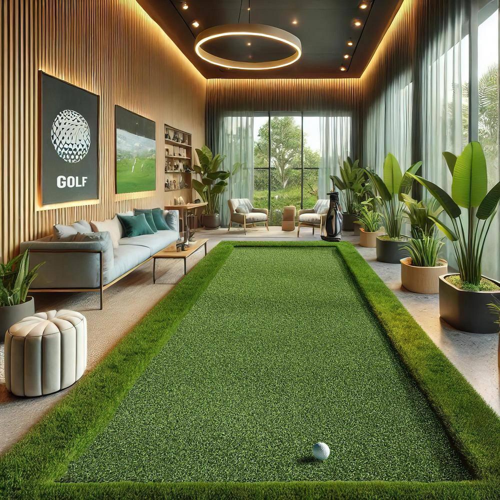 Ottomanson Ottomanson Outdoor Sports & Practice Turf – Waterproof Artificial Grass Mat for Backyard, Patio, and Recreational Use