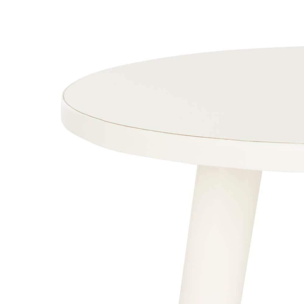 Orion Round Accent Table - Vintage White - Safavieh.