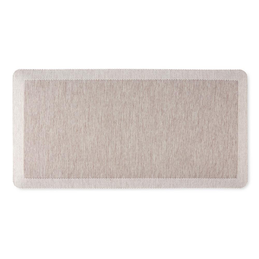 MARTHA STEWART Mira Modern Heathered Anti-Fatigue Air-Infused Kitchen Mat, Coffee Brown, 19.6"x39"