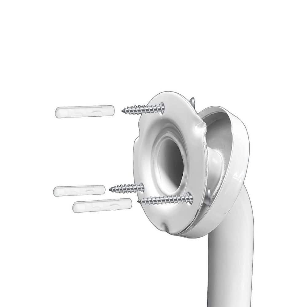 18 Inch Handicap Grab Bars, 2 Pack Stainless Steel Grab Bar for Bathtubs and Showers, Wall Mount Safety Shower Grab Bars for Seniors Injury Elderly, White