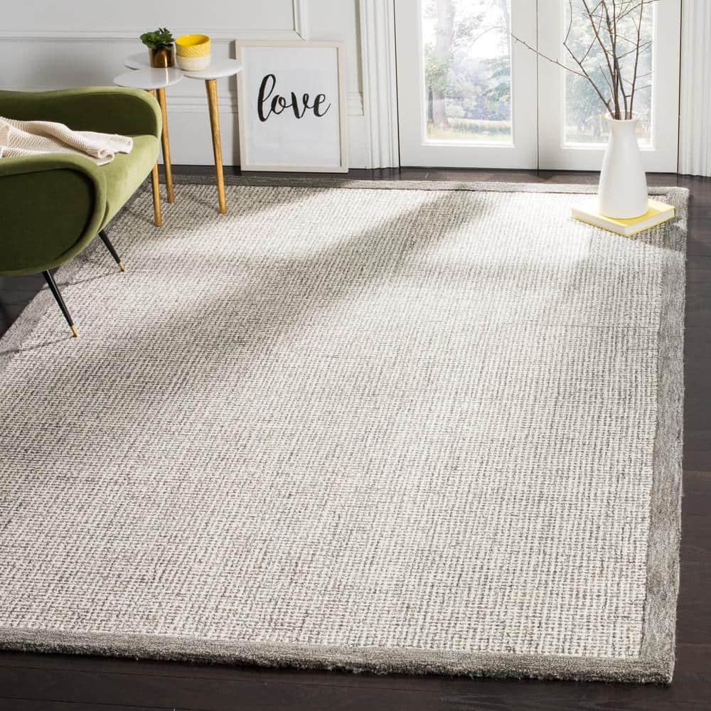 Abstract ABT220 Handmade Indoor Area Rug - Sage/Ivory - 8'x10' - Safavieh