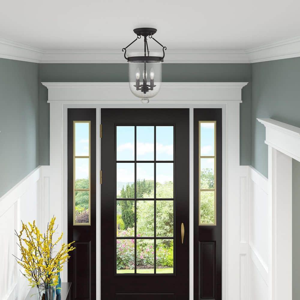 Glass Semi Flush Mount