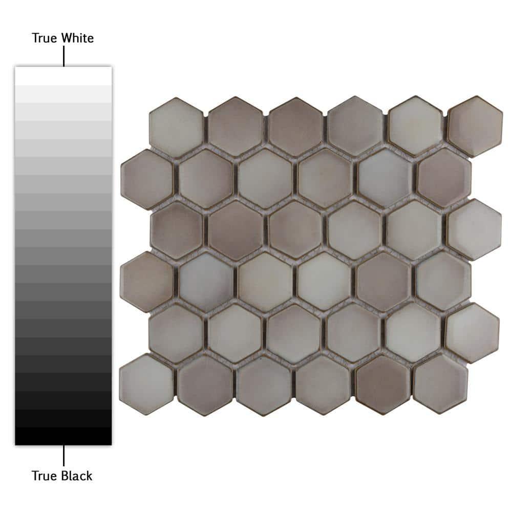Merola Tile Hudson Due 2" Hex 10-7/8 " x 12-5/8 " Porcelain Mosaic Floor and Wall Tile