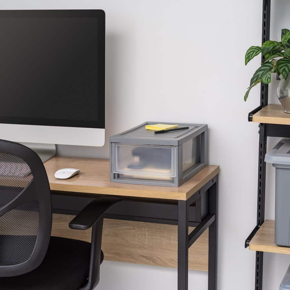 IRIS 6 Qt Small Plastic Drawers, Under Bed Storage Bins, Stackable, Modular