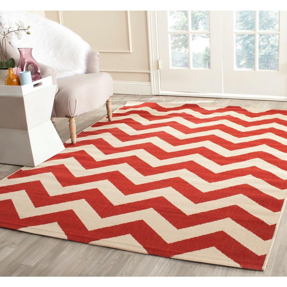 Courtyard CY6244 Power Loomed Indoor and Outdoor Accent Rug - Red - 2'x3'7" - Safavieh