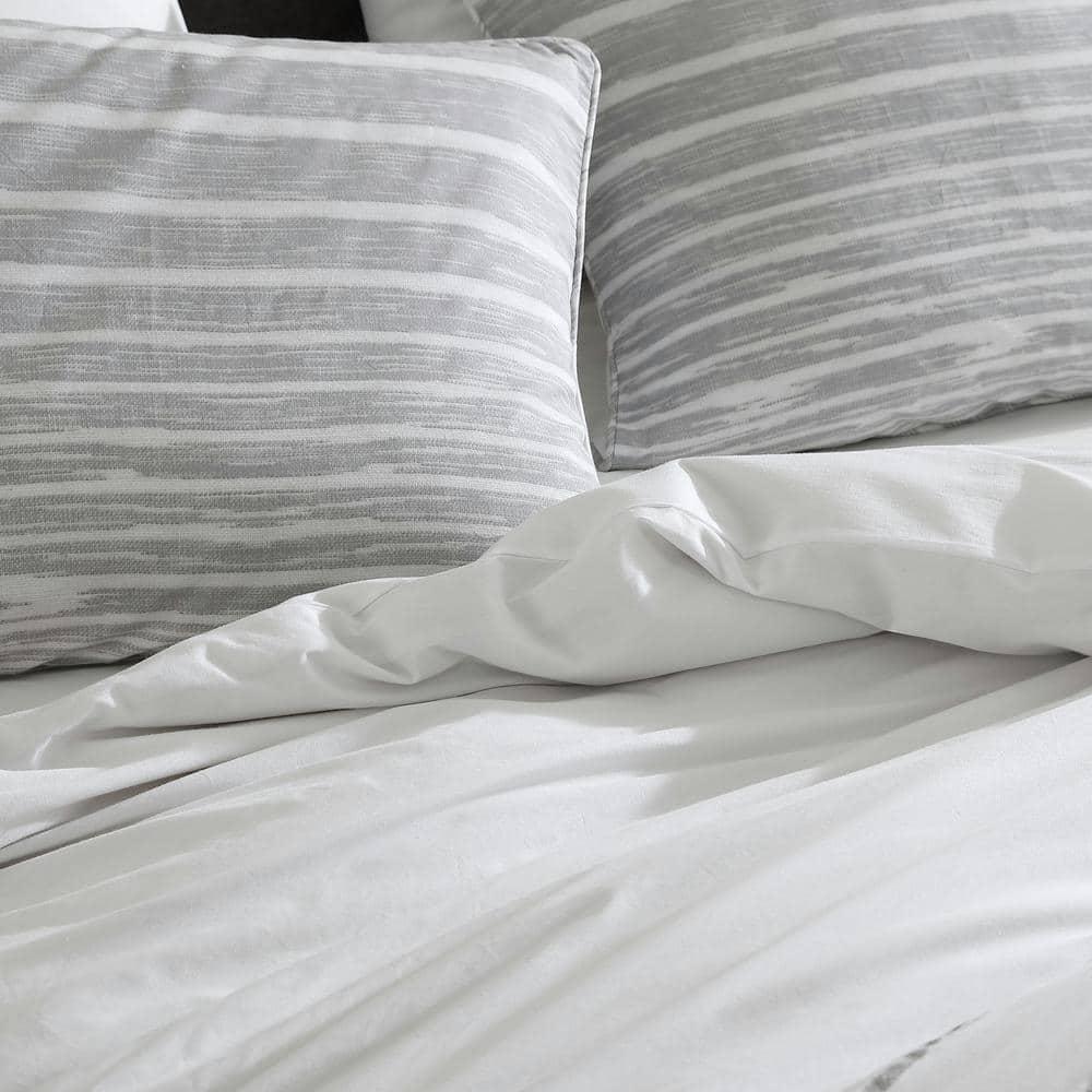 Kenneth Cole Kenneth Cole Abstract Stripe Cotton Grey Comforter Set
