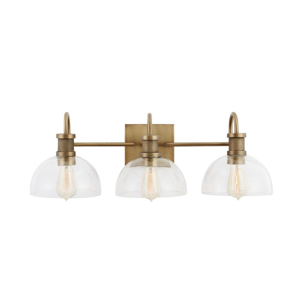 Capital Lighting Cassidy 3 - Light Vanity in  Aged Brass