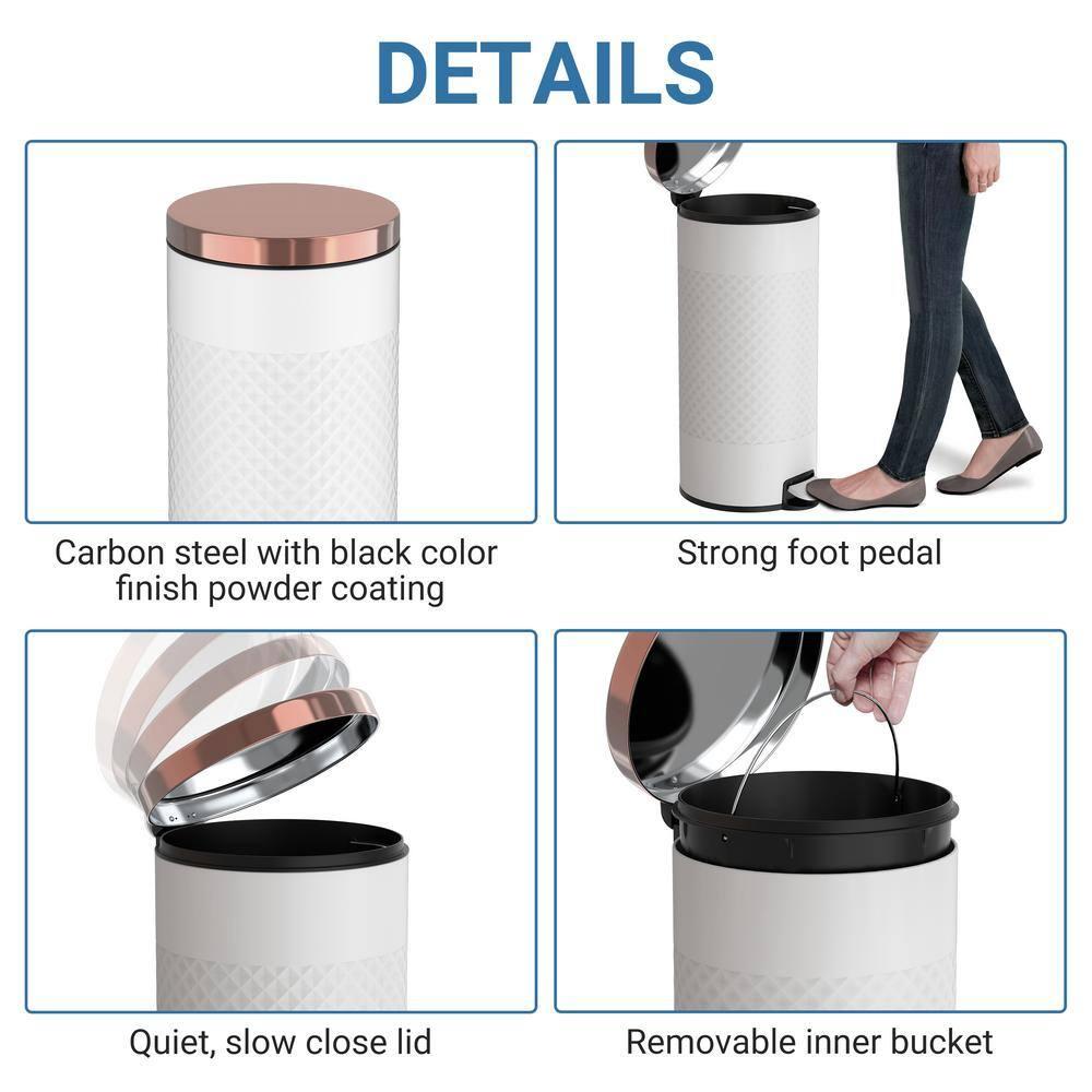 Innovaze Metal Step On Kitchen Trash Can - 8 Gallons