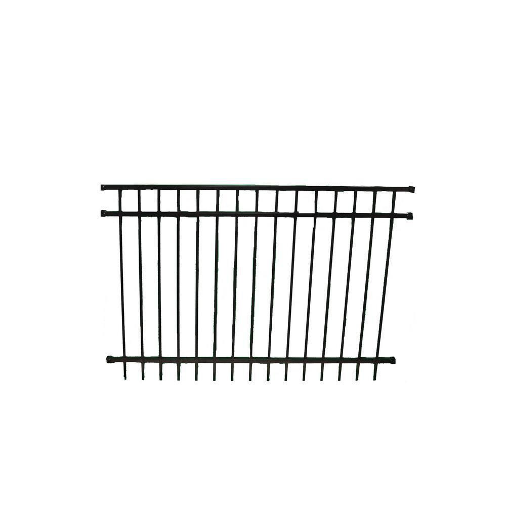 Weatherables Livingston Aluminum Fence Kit – DIY Kit for Backyard and Garden Fencing, Made with Durable Powder-Coated Aluminum That Combats Rust, Fading, and Corrosion (4’ x 6' Fence Panel)
