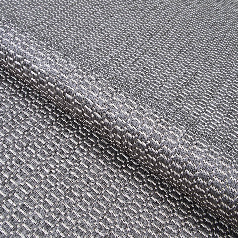 Couristan Recife Saddle Stitch Indoor /Outdoor Area Rug, Grey- White, 5'10" x 9'2"