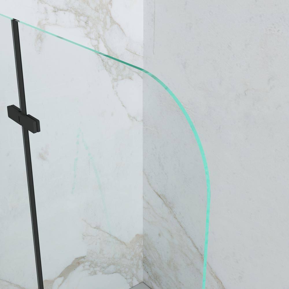 Jraty Glass 43" W x 55" H Frameless Tub Door