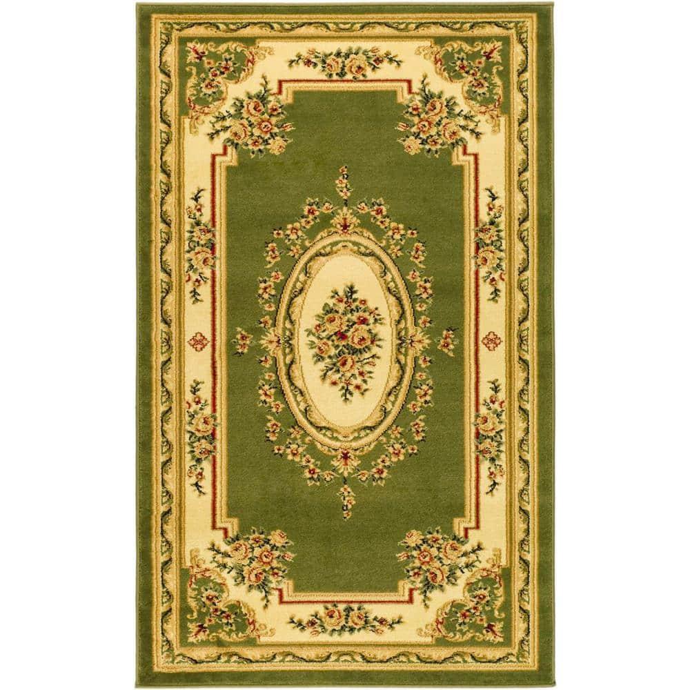 Lyndhurst LNH218 Power Loomed Accent Rug - Sage/Ivory - 2'3"x4' - Safavieh