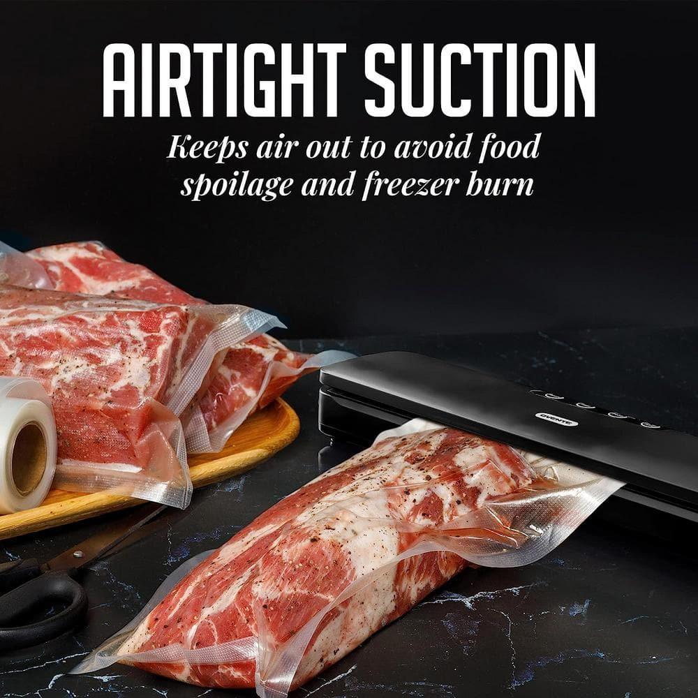 Ovente Ovente Automatic Vacuum Sealer Machine With Sealing Bags And Tube, Black Sv2906B