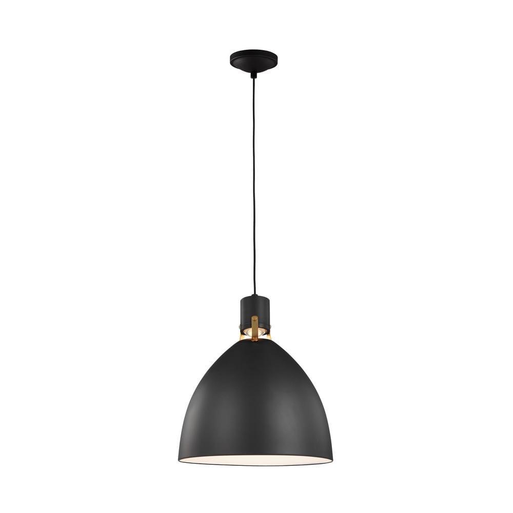 Brynne Matte Black LED Bowl Pendant for Indoor/Outdoor Use