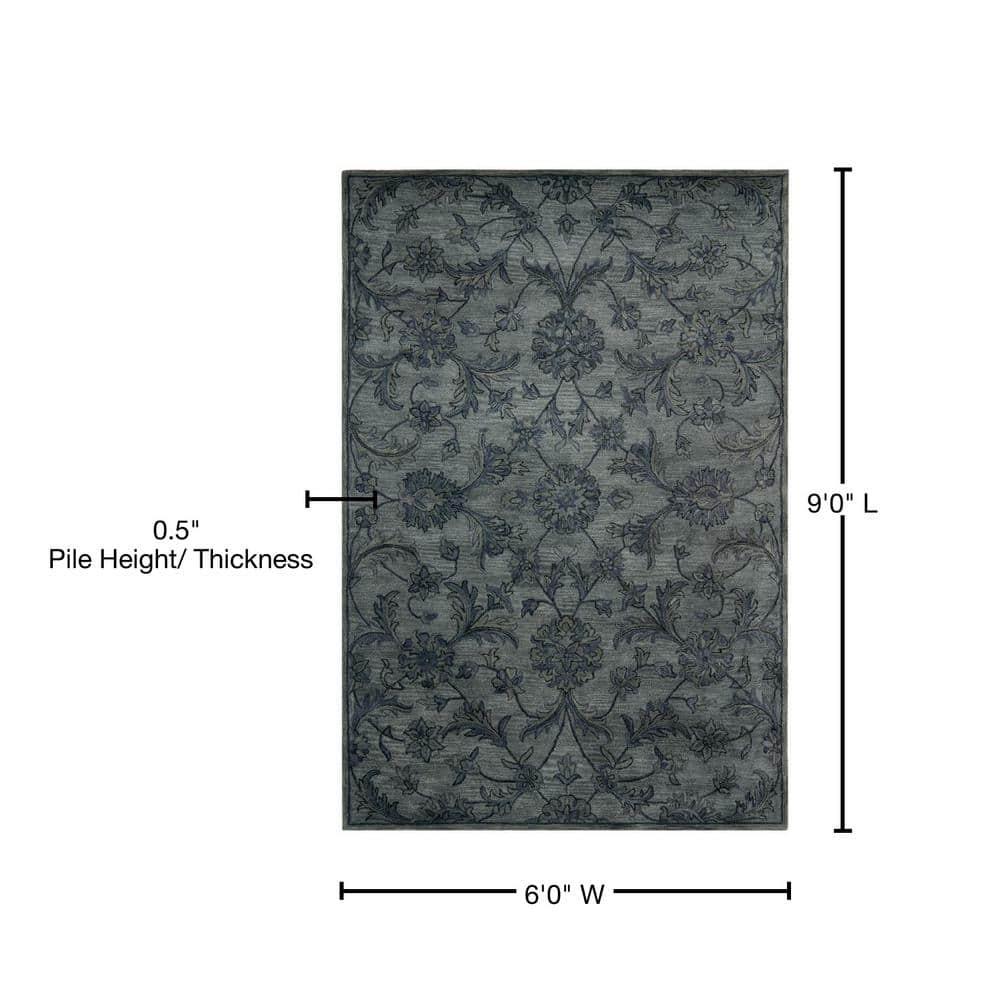 Antiquity AT824 Hand Tufted Indoor Area Rug - Grey/Multi - 6'x9' - Safavieh