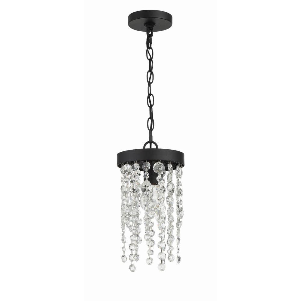 Crystorama Lighting Winham 1 - Light Pendant in  Black Forged
