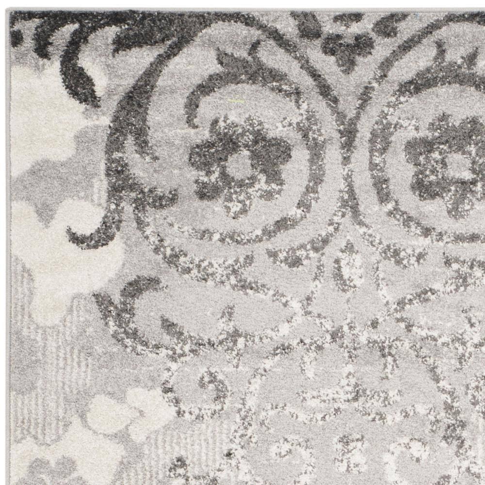 Adirondack ADR114 Machine Made Indoor Area Rug - Silver/Ivory - 6'x6' - Safavieh