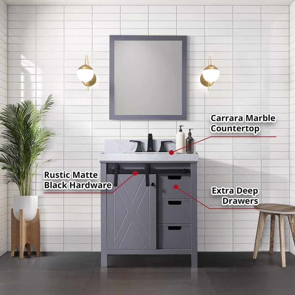 Lexora Marsyas 30 in W x 22 in D Bath Vanity
