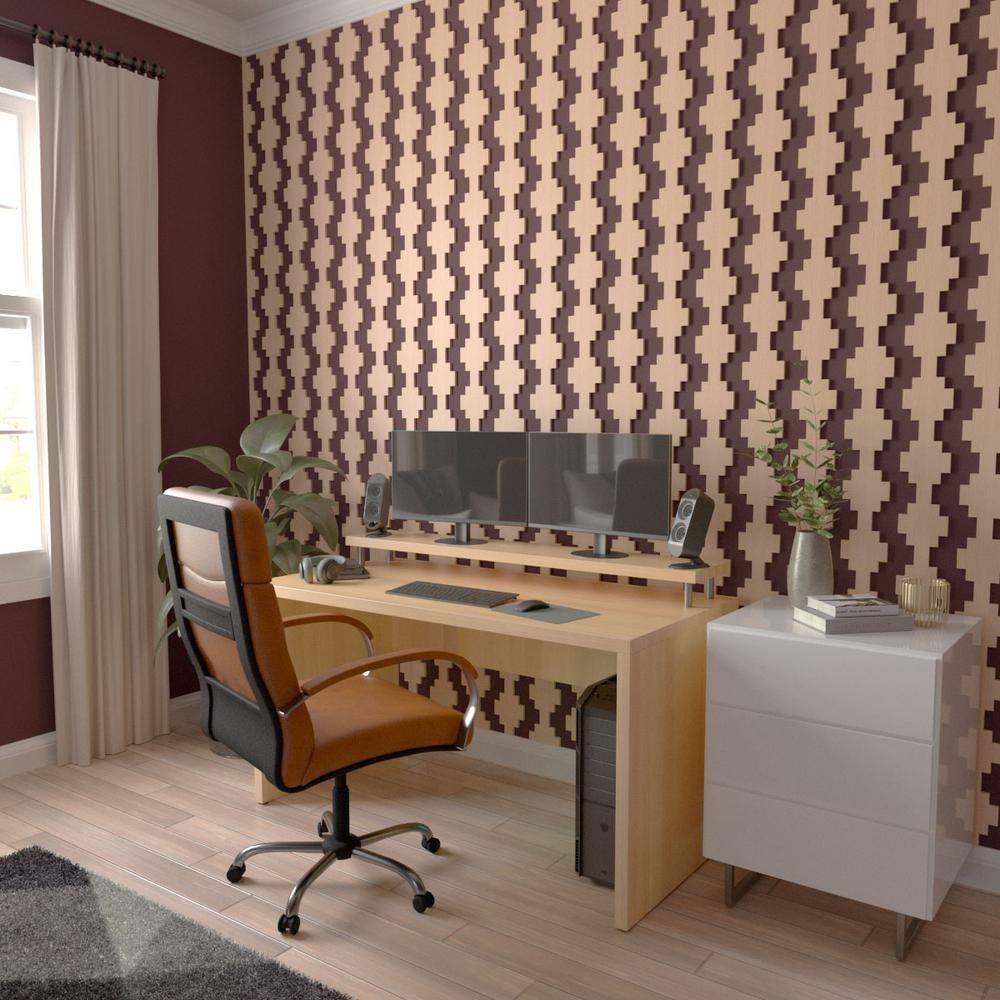 Ekena Millwork Gypsum Adjustable Wood Decorative Slat Wall Panel Kit