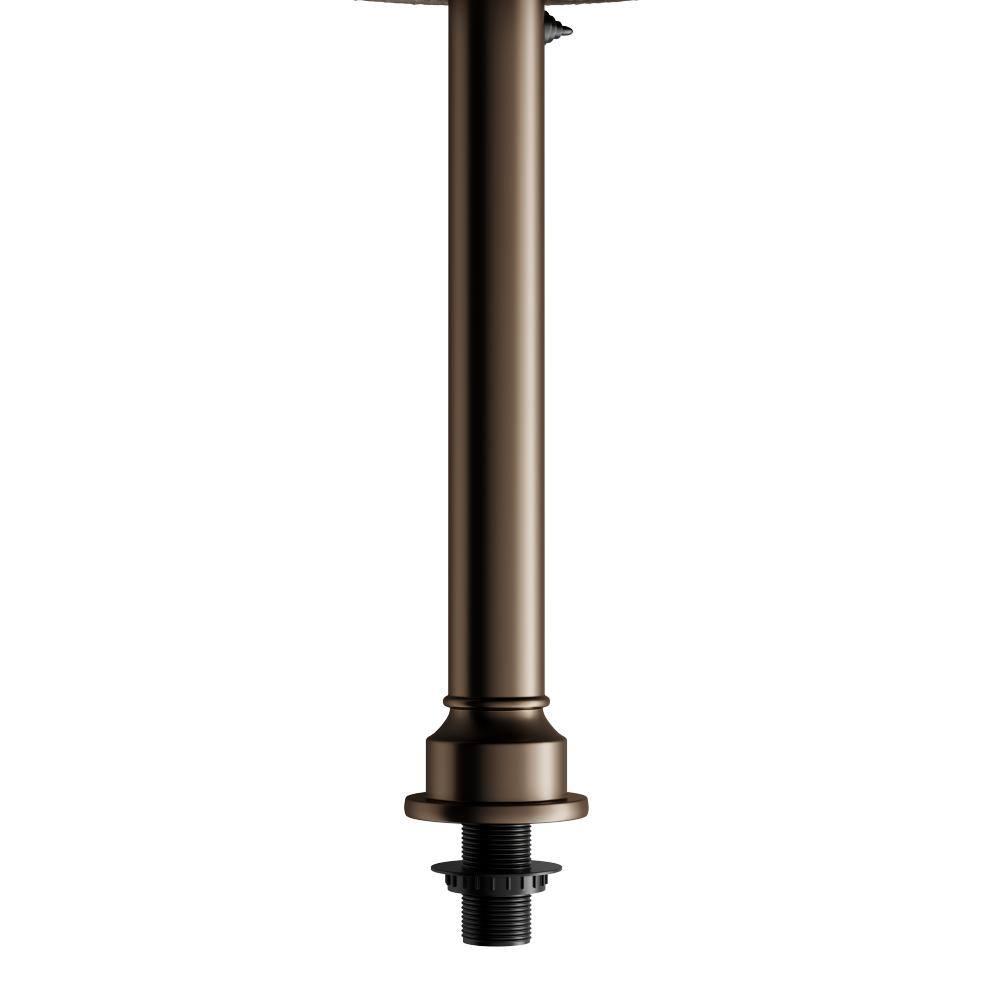 Umbrella Table Lamp 26784 with 2" mocha cream wicker and bronze tube body, straw linen shade fabric-Color:Walnut and Bronze