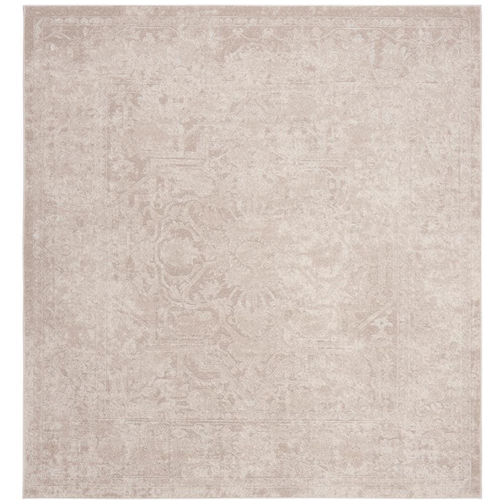 Reflection RFT665 Power Loomed Indoor Area Rug - Creme/Ivory - 6'7"x6'7" - Safavieh.