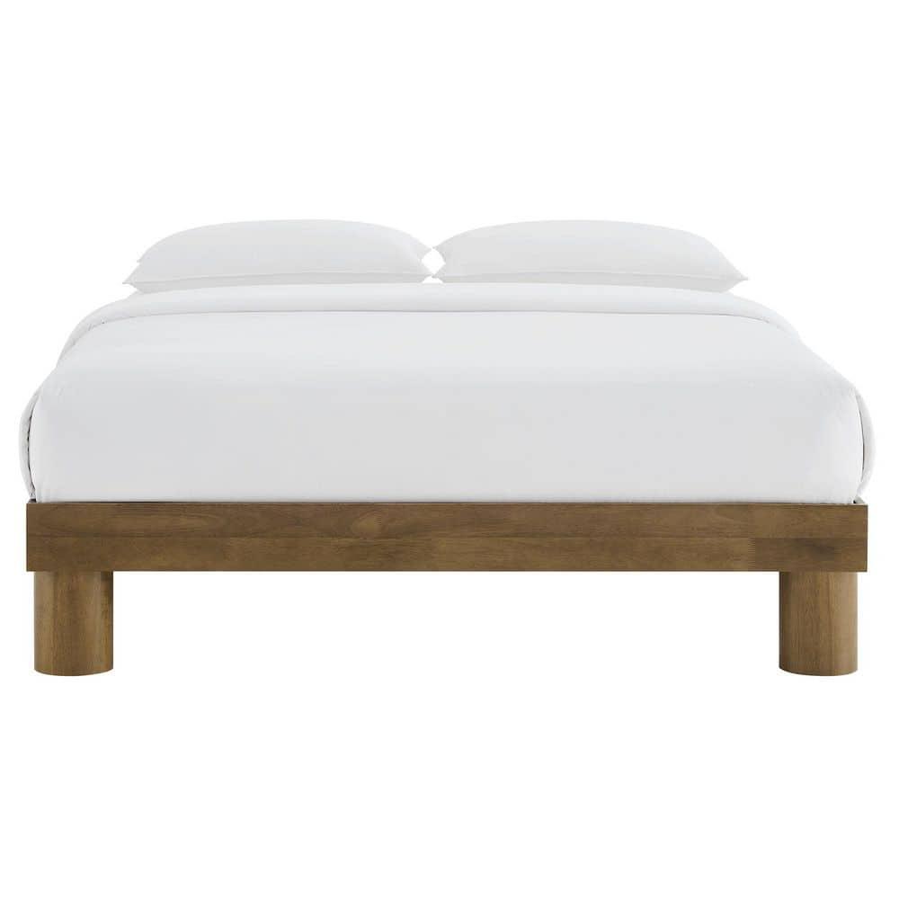 Modway Runa Wood Platform Bed In French Oak