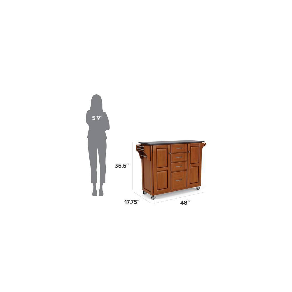 Homestyles Create-a-Cart Wood Rolling Kitchen Cart in Brown