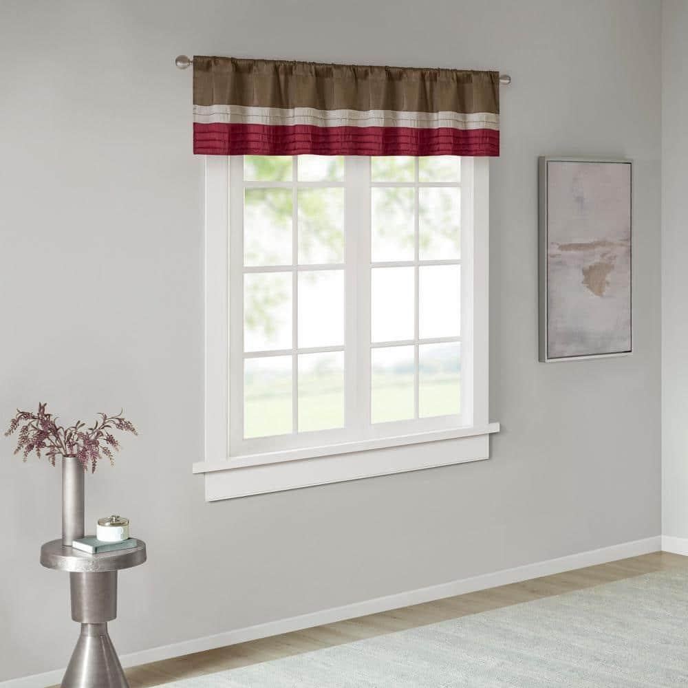 Madison Park Amherst Polyoni Pintuck Single Window Valance