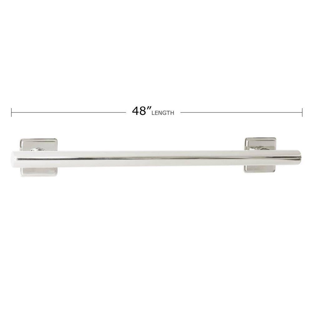 Coronado Modern Grab Bar with Square Flanges
