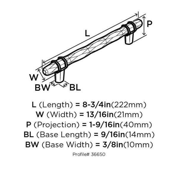 Carrione 6 5/16" Center to Center Bar Pull