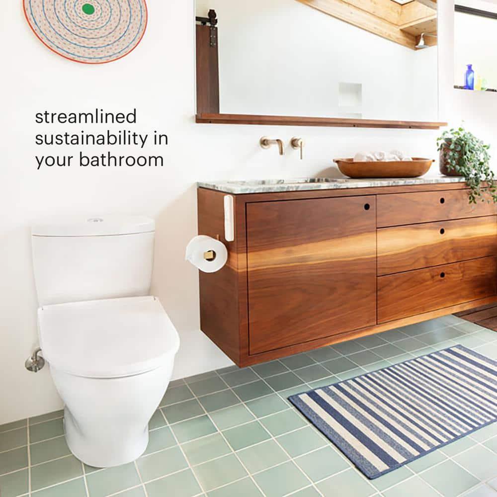 Brondell T44-EW Swash Thinline T44 Luxury Bidet Toilet Seat with Remote Control, White
