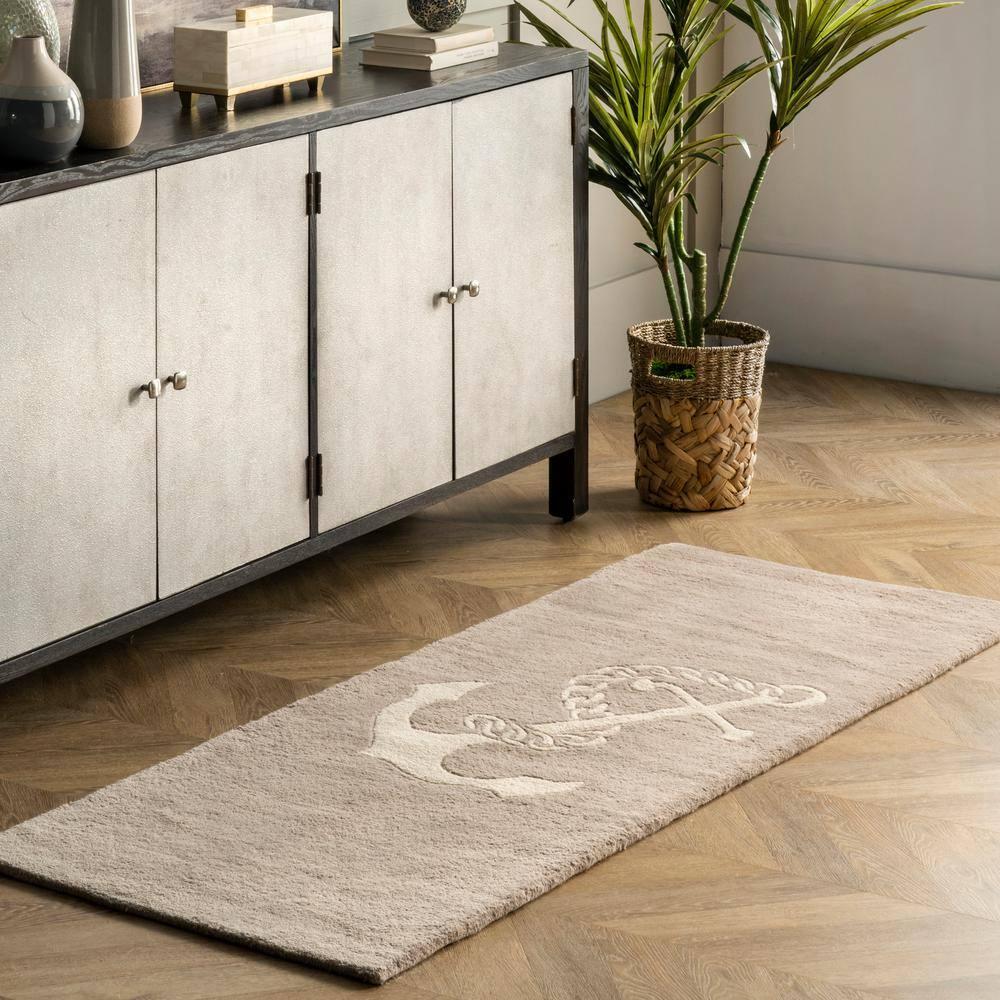 nuLOOM Hand Tufted Set Sail Area Rug, 2' x 6', Beige