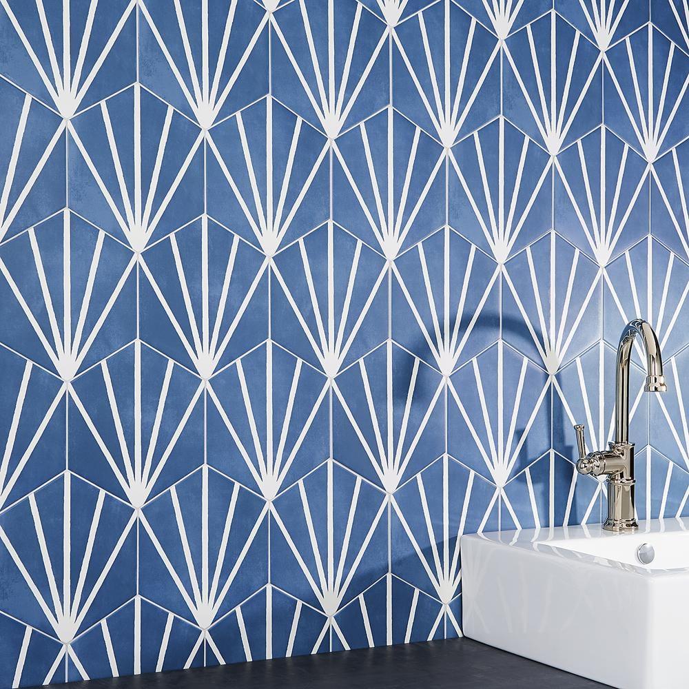 GeoHex Deco 8" Hexagon Matte Porcelain Floor and Wall Tile (9.03 Sq. Ft. / Case)