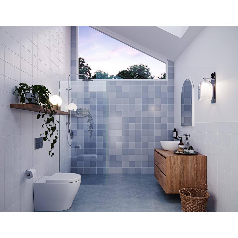 Vela 33 in. x 78 in. Fully Frameless Single Fixed Shower Panel