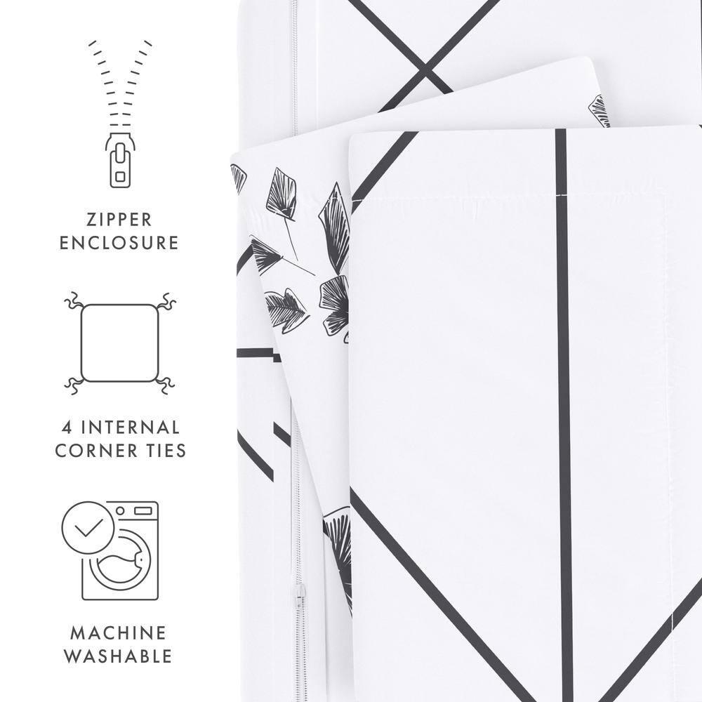 IEnjoy Home Edgy Flowers Pattern Reversible Duvet Cover Set