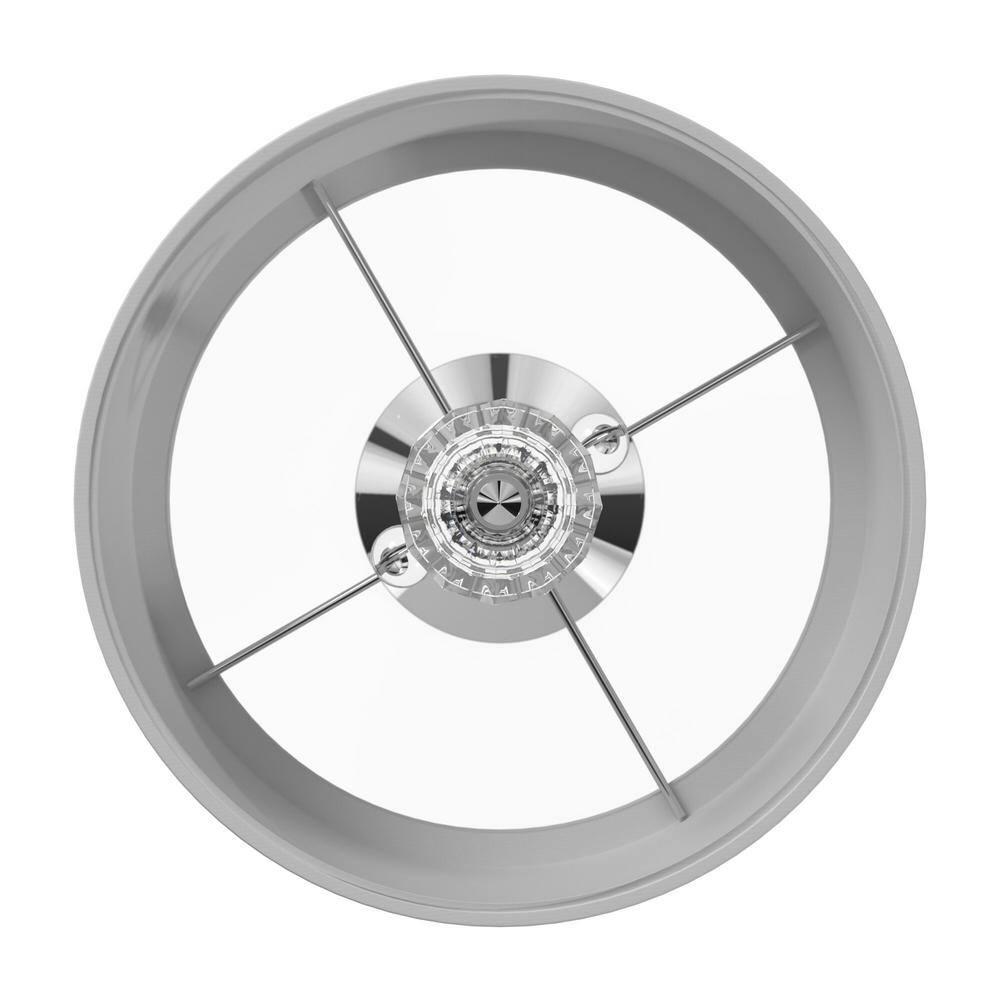 Palatial Chrome 15.75" Semi Flush Mount with Elongated Candles