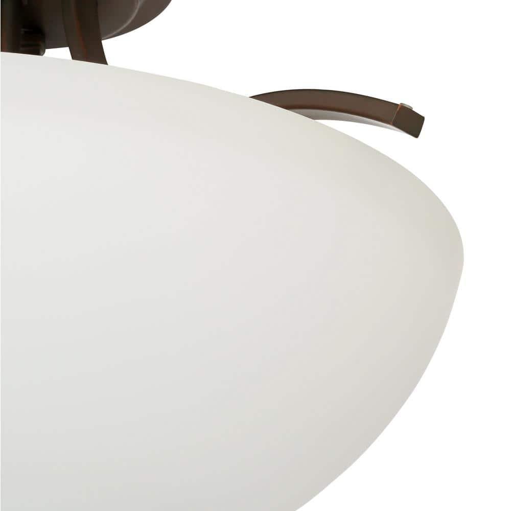 Minka Lavery - Overland Park - 3 Light Semi-Flush Mount in Transitional Style -
