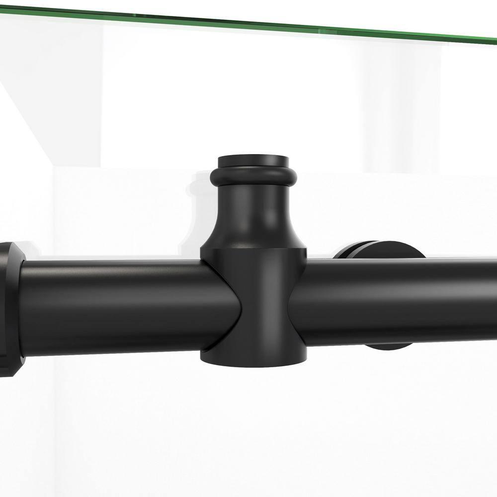 60.38" W x 34.5" D x 76" H Frameless Rectangle Sliding Shower Enclosure