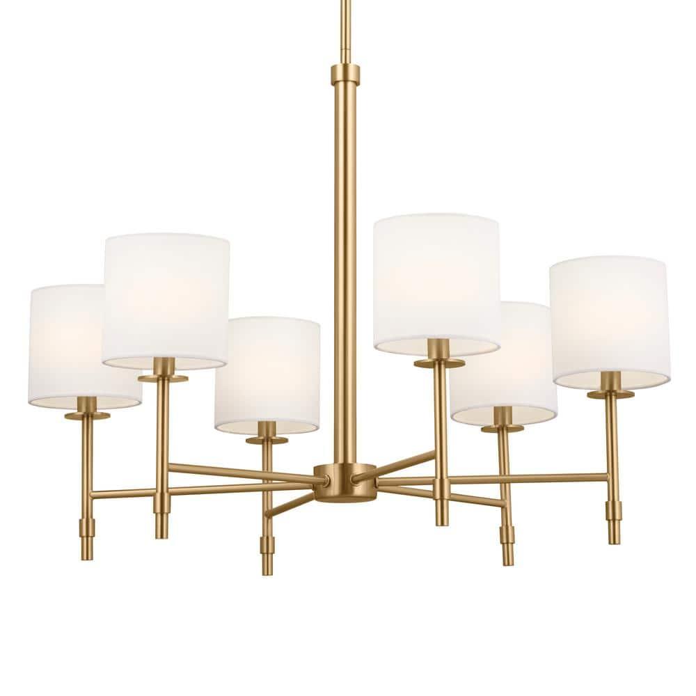 Kichler Lighting Ali 6 - Light Chandelier in  Brushed Natural Brass