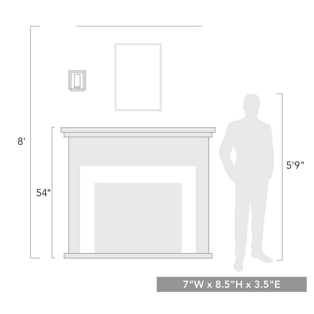 Golden Lighting Marco 1-Light Wall Sconce in Matte Black with Clear Glass