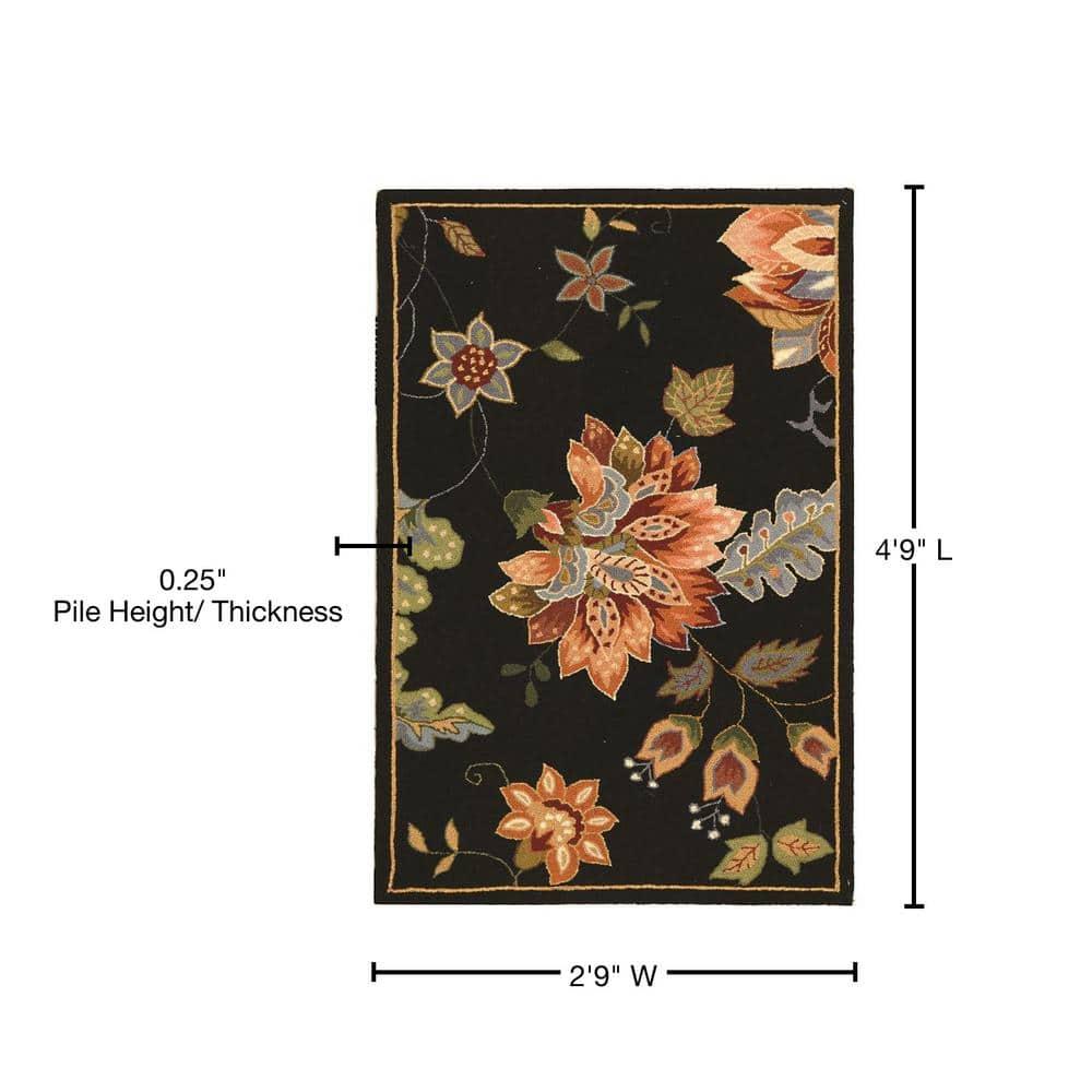 Chelsea HK306 Handmade Accent Rug - 2'9"x4'9" - Black - Safavieh