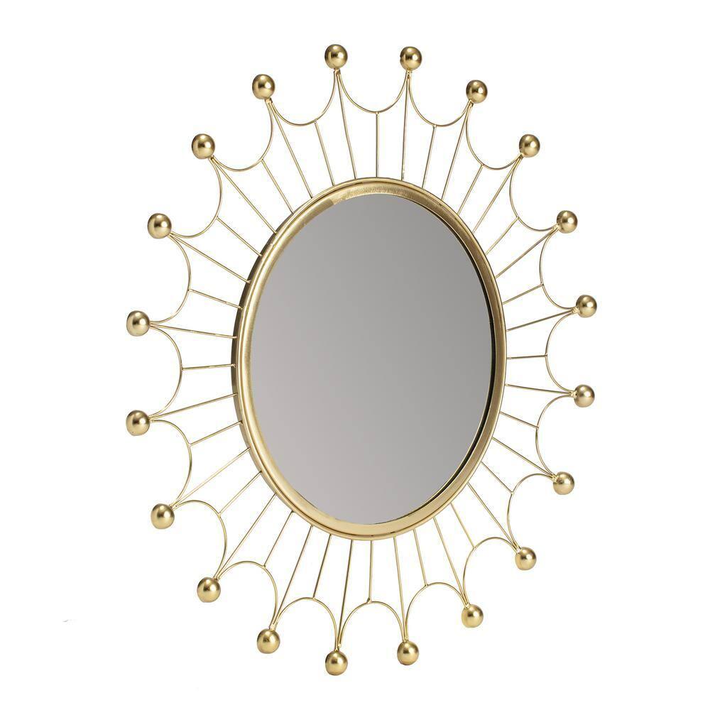 Habitat Evander Gold Bulb Wall Mirror