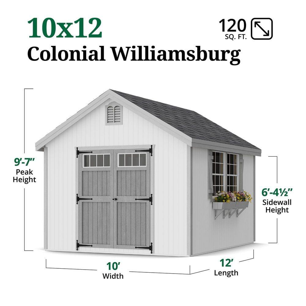 Little Cottage Co. Colonial Williamsburg Outdoor Wood Storage Shed