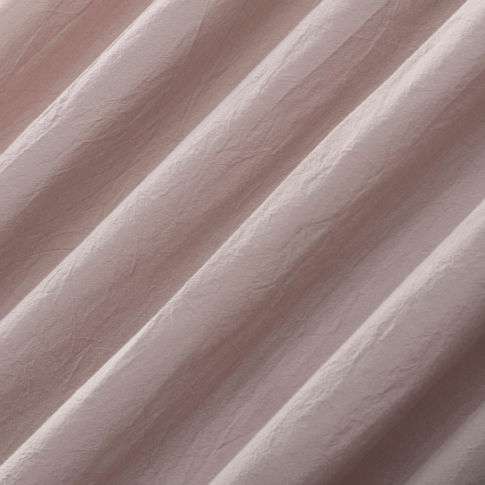 52"X84" Archaeo Light Filtering Outdoor Washed Cotton Twist Tab Curtain Panel Pink: Traditional Window Decor