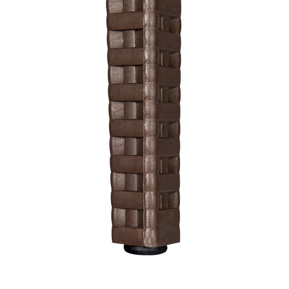 LeisureMod Mace Modern Dining Arm Chair for Indoor and Outdoor Home, Set of 2 in Brown