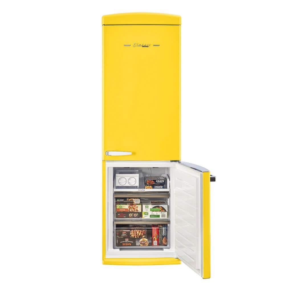 Unique Appliances Classic Retro 24 In 12 Cu.ft Bottom Mount Fridge Auto Defrost, Energy Star Certified, Counter Depth UGP-340L Y AC